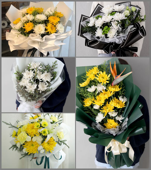 山东青岛胶州市胶莱镇赵家大高村白事花束代送